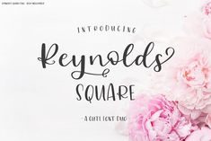 pink peonies and white flowers with the words, keyfolds square written in cursive font