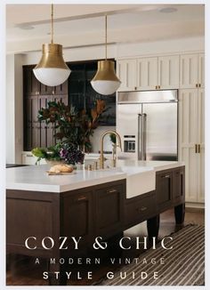 the cover of cozy and chic a modern vintage style guide