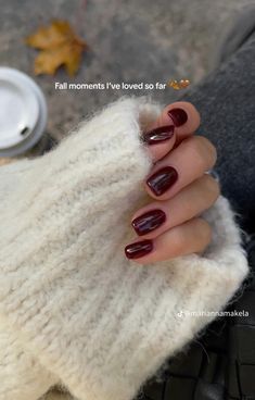 @nariannamakela #nails #nail #nailideas #nailtrends #nailsoftheday #nailstagram Wine Nails, Smink Inspiration, Casual Nails, Makijaż Smokey Eye, Thanksgiving Nails, Autumn Nails, Classy Nails