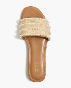 Raffia Slide Sandals