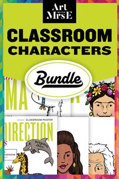 Examples of classroom posters with famous people giving advice and directions for classroom management help. Elementary Art Classroom, Character Posters, School Creative, First Year Teachers, Homeschool Classroom, Student Motivation