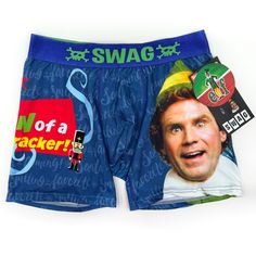 Elf Movie Swag Boxer Briefs Underwear Brand New With Tags Mens Size Small (28” - 30”) Blue, Red, Green Elf Christmas Movie Graphics Buddy The Elf, Narwol “Son Of A Nutcracker!” “Smiling Is My Favorite” In The Background 92% Polyester, 8% Elastane Movie Graphics, Buddy Elf, Elf Movie, Swag Men, 80s Mens, Marvin The Martian, Buddy The Elf, Elf Christmas, Retro Cartoons