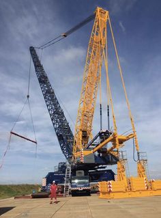 a large crane sitting on top of a tarmac