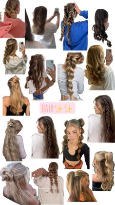 Unique Hair Styles, Hair Chart, Tail Hairstyle, Preppy Hairstyles, Hairstyle Examples, Easy Hairstyles For Thick Hair, Hair Inspiration Long, Dance Hairstyles, Unique Hair