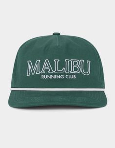 Malibu Running Club Rope Snapback Hat. 5-Panel Hat. Embroidery On Front. Rope Detailing Across Curved Visor. Adjustable Snap Closure. 100% Cotton. Imported. Surf Hats, Wwe T Shirts, Flannel Sweatshirt, Graphic Trends, 5 Panel Hat, Running Club, Boat House, Hat Embroidery, Boys Graphic Tee