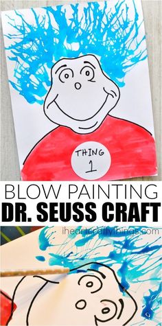 the dr seuss craft is an easy and fun activity for kids to do with their artwork