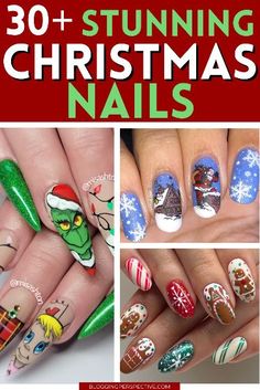 Christmas Movie Nails, Christmas Nail Ideas Holiday, Movie Nails, Grinch Nails