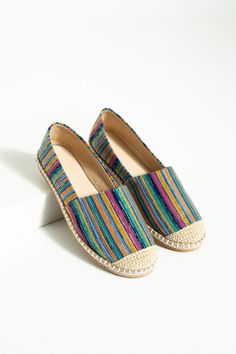 Colorful Espadrilles, Fabric Espadrilles Flats, Casual Flats Women, Multicolor Espadrilles for Women  Shine bright with our handcrafted espadrilles! These stylish espadrilles feature multi colors that will up your look to the next level in fashion. They are a perfect choice for your special occasions when you want to look stylish and feel comfortable.  👀 Product Details - Shiny fabric espadrilles - Round to classic espadrilles - Very comfortable and suitable for daily use - Safely and beautifully packaged with our luxury shoe box and shoe bags  📏 Size Fitting: True to size.  If you're having trouble selecting a shoe size, don't worry, we're here to help! Everyone's foot structure is different, so we're delighted to assist you in finding the perfect pair. When in doubt about the size, we' Trendy Flat Espadrilles, Trendy Flat Espadrilles For The Beach, Multicolor Espadrilles With Rubber Sole, Multicolor Slip-on Espadrilles For Beach, Multicolor Round Toe Espadrilles With Rubber Sole, Multicolor Flat Espadrilles For Beach, Multicolor Flat Espadrilles For The Beach, Multicolor Slip-on Espadrilles For Vacation, Multicolor Closed Toe Espadrilles