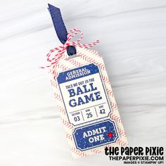 this is an image of a baseball ticket ornament for the game against one