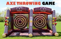 ad eBay - Find many great new & used options and get the best deals for Double Player Inflatable Axe Throwing Game With Floor Mat and 12pcs Axes at the best online prices at eBay! Free shipping for many products! Throwing Games, Bounce House Rentals, Skee Ball, Batting Cages, Inflatable Bouncers, Garden Games, Fun Games For Kids, Bounce House, Single Player