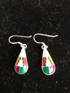 * Handmade item *925 Sterling silver * Gemstone: Colorful Inlay *Dangle drop Earrings *Free gift box *Free shipping in USA *Ready to ship *Thank you for looking and check out more items in my Etsy shop for more great items and deals! *Https://www.etsy.come/shop/abq925 Multicolor Nickel-free Dangle Teardrop Earrings, Nickel-free Multicolor Dangle Teardrop Earrings, Multicolor Drop Jewelry With Matching Earrings, Multicolor Drop Earrings, Multicolor Teardrop Pendant Earrings For Gift, Southwestern Silver Dangle Teardrop Earrings, Silver Southwestern Style Teardrop Dangle Earrings, Colorful Teardrop Jewelry As Gift, Multicolor Drop Sterling Silver Jewelry