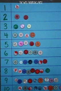 a bulletin board with buttons on it and numbers for each button in the bottom row