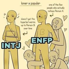 Intj Ships, Intj And Enfp, Enfp X Intj, Intj Fanart, Enfp Intj, All Personality Types, Mbti Enfp, Infj Characters, Intj Characters