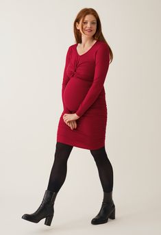 The Bodycon Maternity Dress is your stylish answer to this season’s festivities and many occasions to come. Pre-folded with an artful knot for a literal twist on the classic. Its wrap design doubles in function, flattering your curves and hiding its almost invisible nursing access. Made with a soft, stretchy high-quality jersey to give a beautiful body-hugging fit at every stage of motherhood.


Luxuriously draped soft jersey
Sustainable materials: 93% TENCEL™ lyocell and 7% elastane
Made in Tur Bodycon Maternity Dress, Pregnant Party Dress, Post Partum Outfits, Red Bodycon, Wool Wrap, Nursing Clothes, Nursing Dress, Maternity Nursing, Maternity Dress