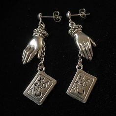 Totally Brand New Silver Tarot Hands Earrings With Tags! *Hypoallergenic Stud * If You Are Interested In Several Jewerlly Make A Bundle And Save! If You Have Any Questions Leave A Message Thank You So Much For Visiting My Store Hands Earrings, Witchy Earrings, Halloween Jewelry, Hand Jewelry, Girly Jewelry, Thank You So Much, Jewelry Box, Jewelry Earrings, Thank You