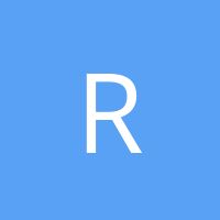 the letter r is shown in white on a blue background