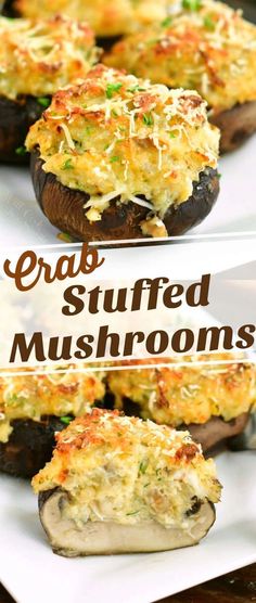 an image of stuffed mushrooms on a plate