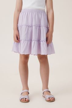 Hallie Tiered SkirtCotton On Kids - Hallie Tiered Skirt - Lilac DropKids | Girls | Clothing | Shorts Skirts & PlaysuitsKids | Girls | Clothing | Shorts, Skirts & PlaysuitsKids | Girls | Clothing | Shorts, Skirts & Playsuits Shorts Skirts, Swimwear Dress, Tier Skirt, Short Shirts, Tiered Skirt, Swimwear Accessories, Cotton On, Girls Clothing, Denim Shop