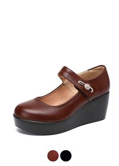 These stylish Carmenza platform shoes by USS Shoes feature premium microfiber material, a round toe shape, and a high 2-inch wedge heel. The shoes have a TPU sole and hook and loop closure for a secure fit. With a 0/1.18-inch platform and B-Medium width, they provide reliable, comfortable wear all season. Enjoy their quality design and stylish look worldwide with import and shipping options, plus a 30-day warranty. Platform Wedges Shoes, Women Platform Shoes, Brand Name Shoes, Shoes High, High Quality Shoes, Round Toe Heels, Platform Wedges, Heel Type, Hook And Loop