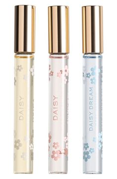 Daisy Trio Marc Jacobs Perfume, Daisy Eau So Fresh, Beauty And The Beat, Makeup Package, Marc Jacobs Daisy, Perfume Making, Rollerball Perfume, Luxury Fragrance, Women Perfume