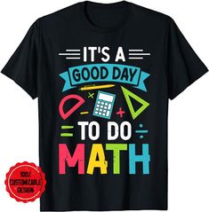 Embrace the world of numbers with our Math Teacher T-Shirt, the perfect gift that blends fun and admiration for educators. This isn't just any shirt; it's a heartfelt tribute to math teachers everywhere. With its playful design, it's sure to bring a smile to the face of any math enthusiast, making it the perfect gift for your favorite teacher. Whether they teach algebra, geometry, or any other branch of mathematics, this tee represents the unity and spirit of the math squad. Show your appreciati Math Tshirt, Math Day, Math Tshirts, Maths Day, Its A Good Day, Favorite Teacher, Teacher Favorite Things, Math Teacher, Teacher Tshirts