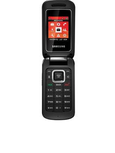 a samsung flip phone is shown on a white background