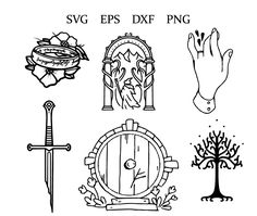 several different types of hand drawn symbols