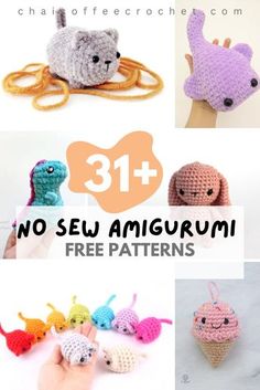 there are many crocheted animals that can be used to make amigurmi