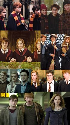 harry potter and hermione's hogwarts collage from the movies