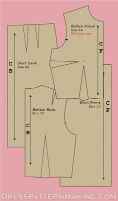 the front and back view of a women's top with measurements for each piece