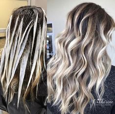 (paid link) Balayage Hair Ideas for brown Hair, Blonde Hair & More ... Ash Blonde Hair With Highlights, Blonde Highlights On Dark Hair, Pink Blonde Hair, Blonde Hair Brown Eyes, Silver Blonde Hair, Blonde Hair With Bangs, Hairstyles Beach, Brunette Hair With Highlights, Beach Hairstyles For Long Hair