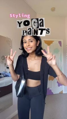 Aurea Andrades(@aureareadykids) on TikTok: Here ya go- some yoga pants outfit inspo! #yogapants #style Yoga Pants Going Out Outfit, Colored Yoga Pants Outfit, Grey Yoga Pants Outfit Aesthetic, Black Yoga Pants Outfit Summer, Navy Blue Yoga Pants Outfit, What To Wear With Yoga Pants Outfits, Yoga Pants Outfit For School, Flare Yoga Pants Outfit Summer, Black Yoga Pants Outfit Casual