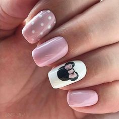 Minnie Nails, Pink Nail Art Designs, Chic Nail Art