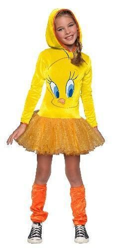 a girl in a yellow duck costume posing for the camera with her hands on her hips