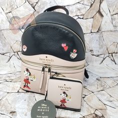 () Minnie Mouse Disney Backpack Wallet Set Kate Spade Dust Bag Not Included Nwt (New With Tag) () No Trades, No Dust Bag More Details: 12"H X 9.45"W X 4.13"D Refined Grain Leather 2 Way Spade Jacquard Metal Logo Zip Around Closure Front Zip & Back Slip Pockets Front Zip Pocket Style # Wkr00214 Wallet:3.7" H X 4.3" W Please No Lowball Offers Kate Spade Backpack Purse, Kate Spade Flamingo, Disney Backpack, Kate Spade Minnie Mouse, Velvet Backpack, Minnie Mouse Backpack, Plaid Backpack, Kate Spade Backpack, Kate Spade Disney