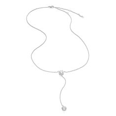 Handcrafted in 14k gold, this lariat necklace features a ½ carat and ¼ carat lab-grown diamond in a modern bezel setting. Loose Stones, Elegant Necklaces, Ring Size Guide, Lariat Necklace, 2 Carat, Bezel Setting, Round Brilliant, Lab Grown, Lab Grown Diamonds