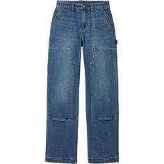 Women's Double Flex Denim Straight Leg Jeans | Duluth Trading Company Stretch Jeans With Hip Pockets For Everyday, Medium Wash Utility Pants For Everyday, Utility Style Medium Wash Pants For Everyday, Everyday Medium Wash Utility Pants, Stretch Denim Jeans With Hip Pockets, Everyday Medium Wash Pants With Hip Pockets, Stretch Utility Full-length Jeans, Stretch Utility Jeans Full Length, Stretch Full-length Utility Jeans