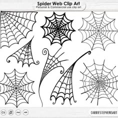 spider web clip art for kids to color and decorate with their own hands, arms and legs