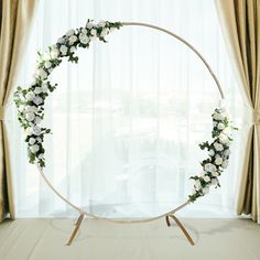 7.5ft Heavy Duty Gold Metal Round Wedding Arch Photo Backdrop Stand Arch Photo Backdrop, Round Wedding Arch, Photo Backdrop Stand, Pipe And Drape Backdrop, Acrylic Cake Stands, Arch Photo, Metal Wedding Arch, Cake Stand Set, Metal Wedding