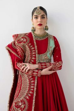 Heavy Kurti, Wedding Wear Pakistani, Hussain Rehar, Designer Sharara, Red Anarkali, Zara Shahjahan, Partywear Dresses, Sharara Suit