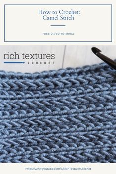 a crochet pattern with the text how to crochet camell stitch