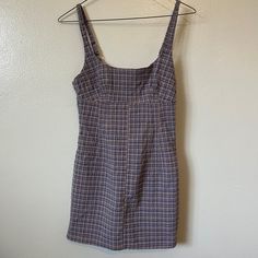 Xs Uo Bdg Structured Scoop Neck Mini Dress. Blue/Tan Plaid. Can Read As A Pretty California Lilac Color. Side Zip, Adjustable Straps. Super Mini In True Urban Outfitters Fashion. Absolutely Love The Look But Too Big For Me In The Bust + Haven’t Had The Time To Tailor It Like I Hoped. Perfect Dress For Spring/Summer And Great For Layering In Other Seasons. Basically Brand New. :) Urban Outfitters Fashion, California Lilac, Urban Outfitters Style, Mini Dress Blue, Tan Plaid, Dress For Spring, Lilac Color, Dress Blue, Perfect Dress