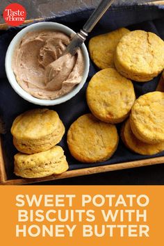 sweet potato biscuits with honey butter