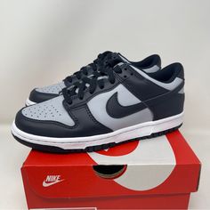 Brand New Nike Dunk Low Gs Georgetown College Grey Navy Blue **In Hand And Ready To Ship** Sizes Available: Gs Youth / Women Sizes Gs Size 5.5y = Women's Size 7 Gs Size 6y = Women's Size 7.5 Sku: Cw1590-004 Condition: Brand New Deadstock With Box 100% Authentic Guarantee Fast & Free Shipping Via Usps. Will Ship Within 1 Business Day Of Completing Payment Monday-Fridays. Shoes Will Be Packaged With Some Form Of Protection! **Shoes Are Brand New And Unused. All Flaws/Imperfections To My Knowledge Nike Low Dunk, Nike Shoes Blue, Low Dunks, Nike Dunk Low, Navy Blue Color, Kids Nike, Dunk Low, New Nike, Nike Dunk