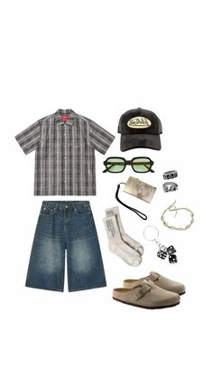 #beach #outfitinspo #summeroutfitideas #summer #jorts #outfit #poloshirt #birkenstock #jortsoutfit Outfit Ideas Men Aesthetic, Outfit Ideas Men Streetwear, Birkenstock Outfit Men, Outfit Grid Men, Summer Jorts, Beach Day Outfit, Jorts Outfit, Skater Outfit, Beach Outfit Men