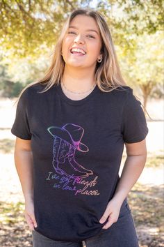 Garth brooks said it best when he said it, but every Aggie can relate with this classic lyric! Garth Brooks is a country music legend, and this song is arguably one of his best! Show your support for the country music star with this tee that features a rainbow boot on the front with the lyric "I've Got Friends In Low Places.." right below it! Friends In Low Places, Garth Brooks, Country Music Stars, Music Star, Star Patterns, Crop Tee