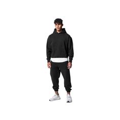 A.A.Y -  Men's Two-piece Hoodie and Sweatpant Set Solid Color Athleisure Joggers For Streetwear, Urban Black Sweatpants With Ribbed Cuffs, Sporty Hoodie Tracksuit For Jogging, Sportswear Tracksuit With Hoodie For Jogging, Sporty Hooded Tracksuit For Jogging, Sporty Tracksuit With Hoodie For Jogging, Sporty Solid Color Joggers For Streetwear, Sporty Joggers With Ribbed Cuffs For Streetwear, Sporty Solid Joggers For Streetwear