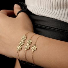 Introducing our 18k Gold Plated Engraved Paw Print Name Bracelet, where cherished memories and style unite.  DETAILS: ❥Material: 925k sterling silver ❥Color:  Silver, Gold, Rose Gold ❥Finish: Polished ♡ You can choose from several lengths of bracelet: 4-4,5 5-5,5 6-6,5 7-7,5 8-8,5" - during your order you can select your preferred bracelet length from the dropdown menu. ♡ HOW TO ORDER ❥Select the options that you want from the dropdown menu ❥Add to cart and proceed to checkout ❥Do not forget to Paw Bracelet, Paw Print Charm, Gold Engraving, Name Bracelet, Timeless Accessories, Sentimental Gifts, Cherished Memories, Bracelet Gold, Custom Necklace