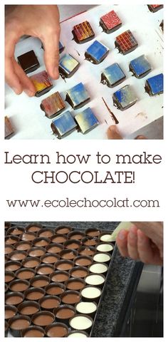 how to make chocolate from scratch with the words learn how to make chocolate on it