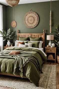 Home Decor: #homedecor, #interiordesign, #homedesign, #decor inspiration Tiled Bedroom Wall, Green Room Ideas Bedroom, Baddie Apartment, Appeal Letter, Earthy Bedroom, Sage Green Bedroom, Decor Ideas Bedroom, Bold Decor, Bedroom Decor Inspiration